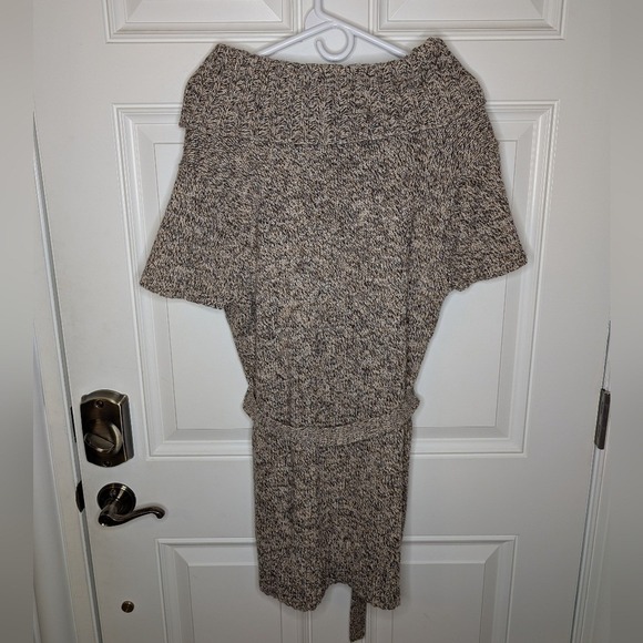 Dressbarn Belted Sweater Short Sleeve Tan Brown Knit Crochet Women's Size XL NWT - Picture 3 of 7